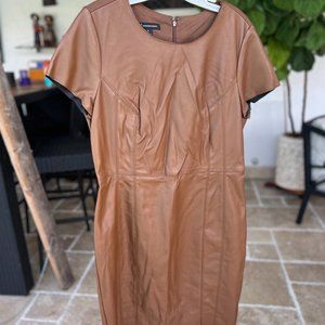 Brown Pleather Dress